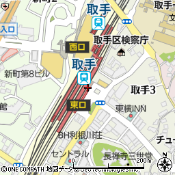 ローソン取手駅東店周辺の地図