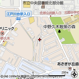 千葉県流山市中野久木488-1周辺の地図