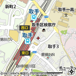 ベリスタタワー取手駅前周辺の地図