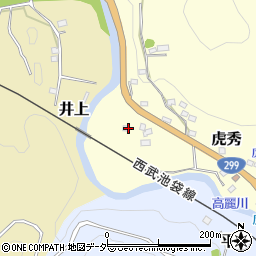 埼玉県飯能市虎秀519-2周辺の地図