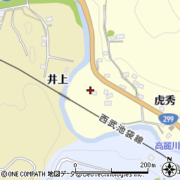 埼玉県飯能市虎秀519周辺の地図