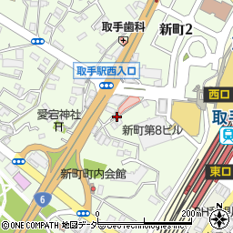 茨城県取手市新町周辺の地図
