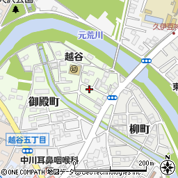 埼玉県越谷市御殿町周辺の地図