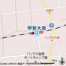 甲斐大泉駅前公衆トイレ周辺の地図