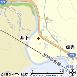 埼玉県飯能市虎秀516周辺の地図
