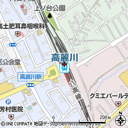 埼玉県日高市周辺の地図