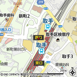 取手駅西口周辺の地図