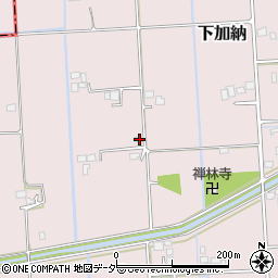 茨城県稲敷郡河内町下加納1989周辺の地図