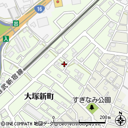 大塚新田・金友ハウス周辺の地図