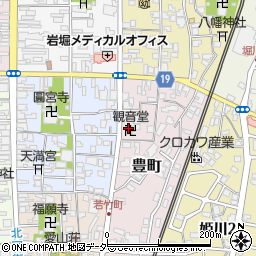新田山観音堂周辺の地図