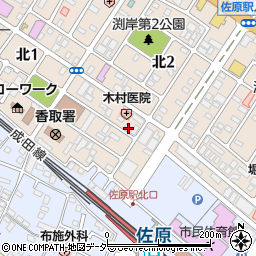 千葉県香取市北2丁目4-19周辺の地図