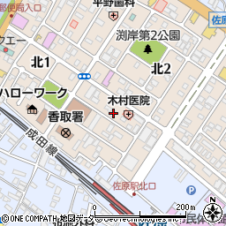 千葉県香取市北2丁目4-9周辺の地図