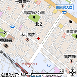 千葉県香取市北2丁目12-20周辺の地図