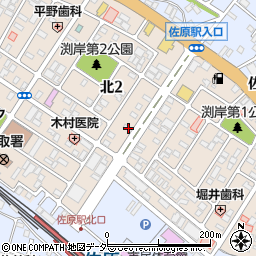 千葉県香取市北2丁目12-10周辺の地図