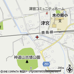 香取警察署　津宮駐在所周辺の地図