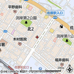 千葉県香取市北2丁目12-13周辺の地図