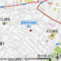 ファミリーマート西原三丁目店周辺の地図