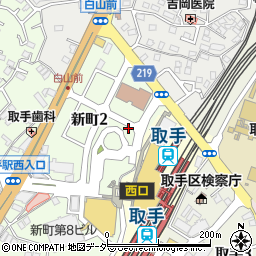しちりん取手駅前店周辺の地図