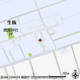 茨城県稲敷郡河内町生板7257-7周辺の地図