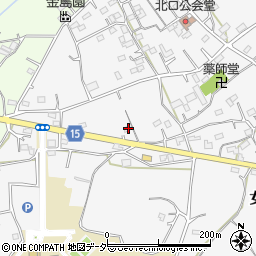 埼玉県日高市女影1712-4周辺の地図