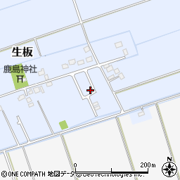 茨城県稲敷郡河内町生板7257-12周辺の地図