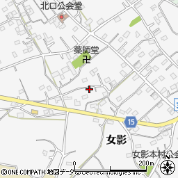 埼玉県日高市女影167-3周辺の地図
