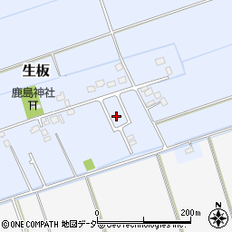 茨城県稲敷郡河内町生板7257-6周辺の地図