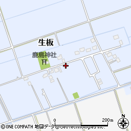 茨城県稲敷郡河内町生板7253周辺の地図