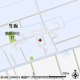 茨城県稲敷郡河内町生板7257-5周辺の地図