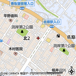 千葉県香取市北2丁目12-19周辺の地図