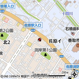 千葉県香取市北3丁目8-12周辺の地図