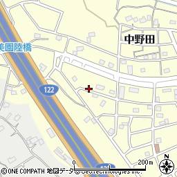 中野田「白線」駐車場周辺の地図