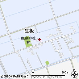 茨城県稲敷郡河内町生板丁-7338周辺の地図