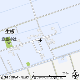 茨城県稲敷郡河内町生板7257-14周辺の地図