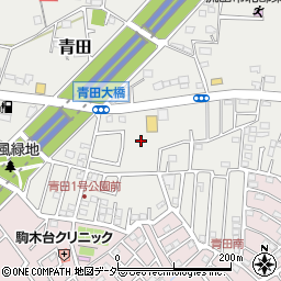 千葉県流山市青田周辺の地図
