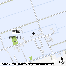 茨城県稲敷郡河内町生板丁-7332周辺の地図