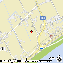 茨城県稲敷郡河内町平川周辺の地図