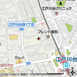 フレグランス江戸川台周辺の地図