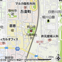 帆山寺周辺の地図