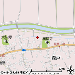 千葉県香取市森戸周辺の地図