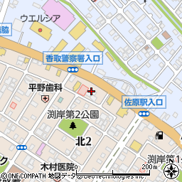 セブンイレブン佐原北店周辺の地図