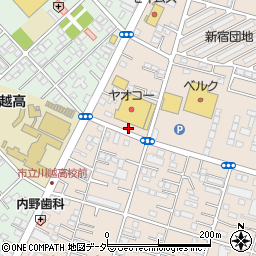 ヤオコー川越新宿店駐車場周辺の地図