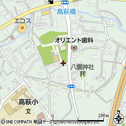 埼玉県日高市高萩1133周辺の地図
