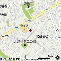 埼玉県越谷市北越谷2丁目27-6周辺の地図