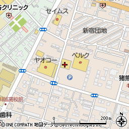 ゴトークリーニング　ベルク川越新宿店周辺の地図