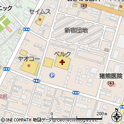 ＣＵＴ１０００　ベルク川越新宿店周辺の地図