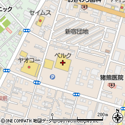 ベルク川越新宿店周辺の地図