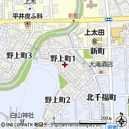 福井県越前市野上町1丁目周辺の地図
