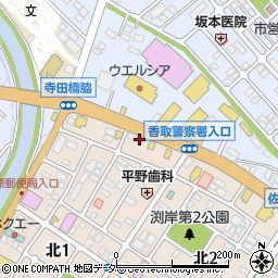 千葉県香取市北1丁目13-3周辺の地図