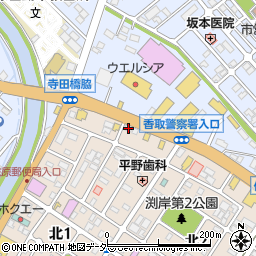 千葉県香取市北1丁目13-11周辺の地図